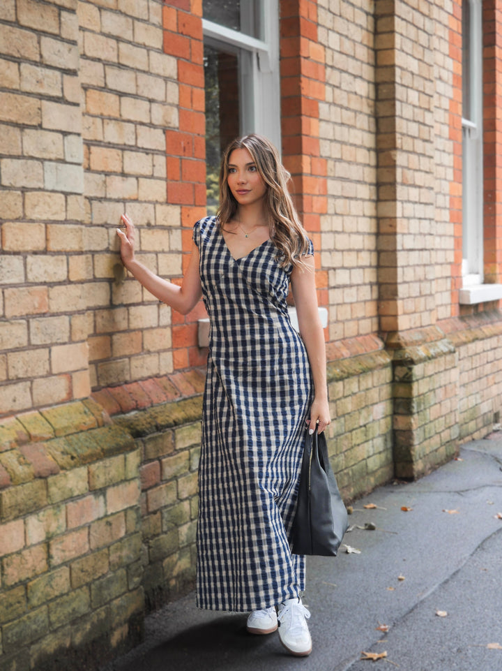 Ayva Eden Dress Blue Check