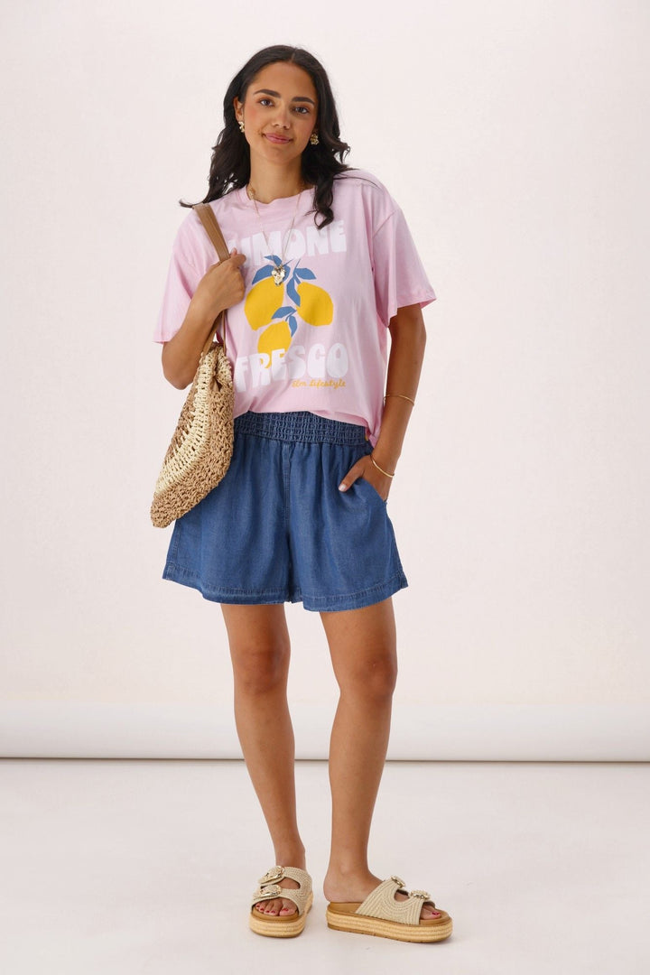 Elm Rily Lyocel Shorts Blue