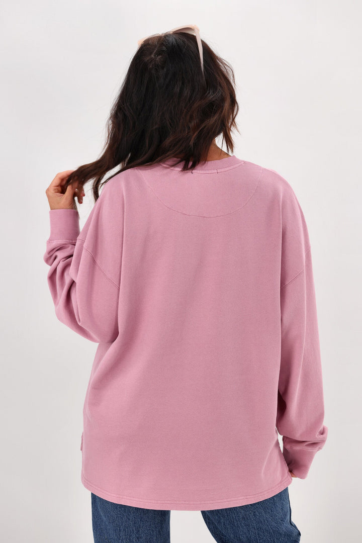 All About Eve AAE Washed Relaxed Crew Quartz Pink