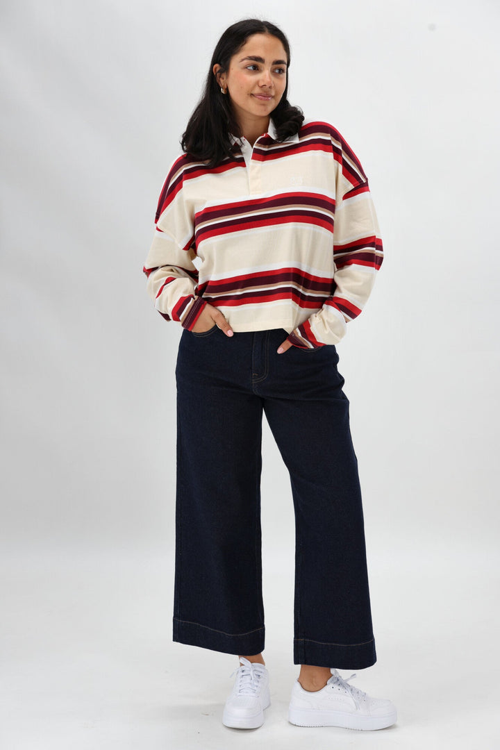 All About Eve Addison Rugby Top Berry