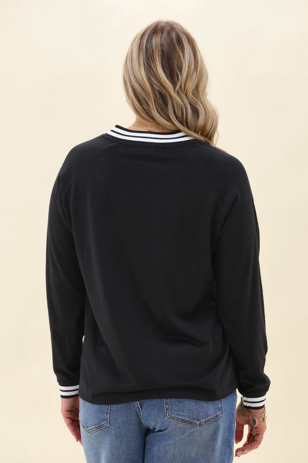 Alpine by Alberta Merino Sports Trim Top Black