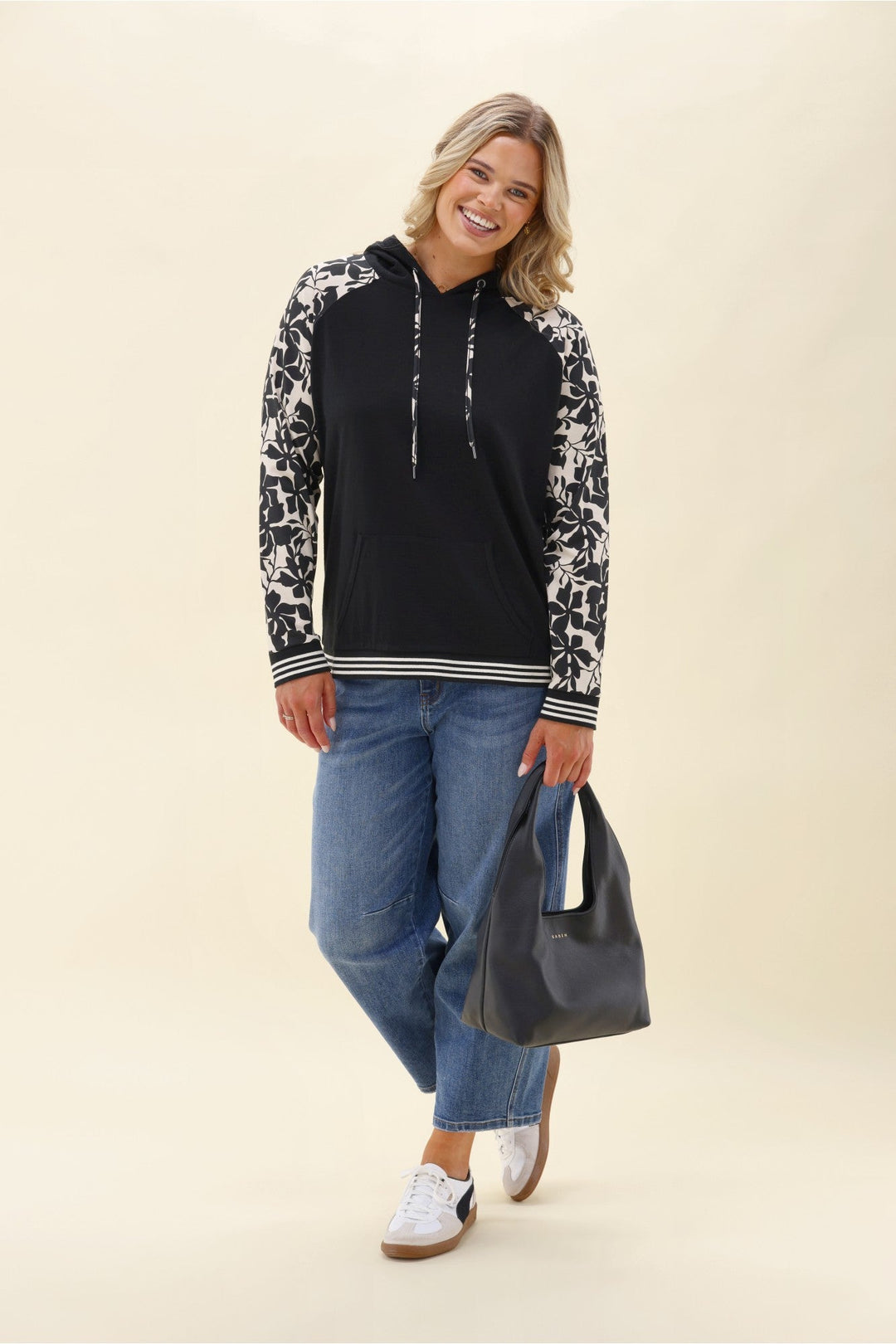 Alpine by Anglesea Hoodie Black White