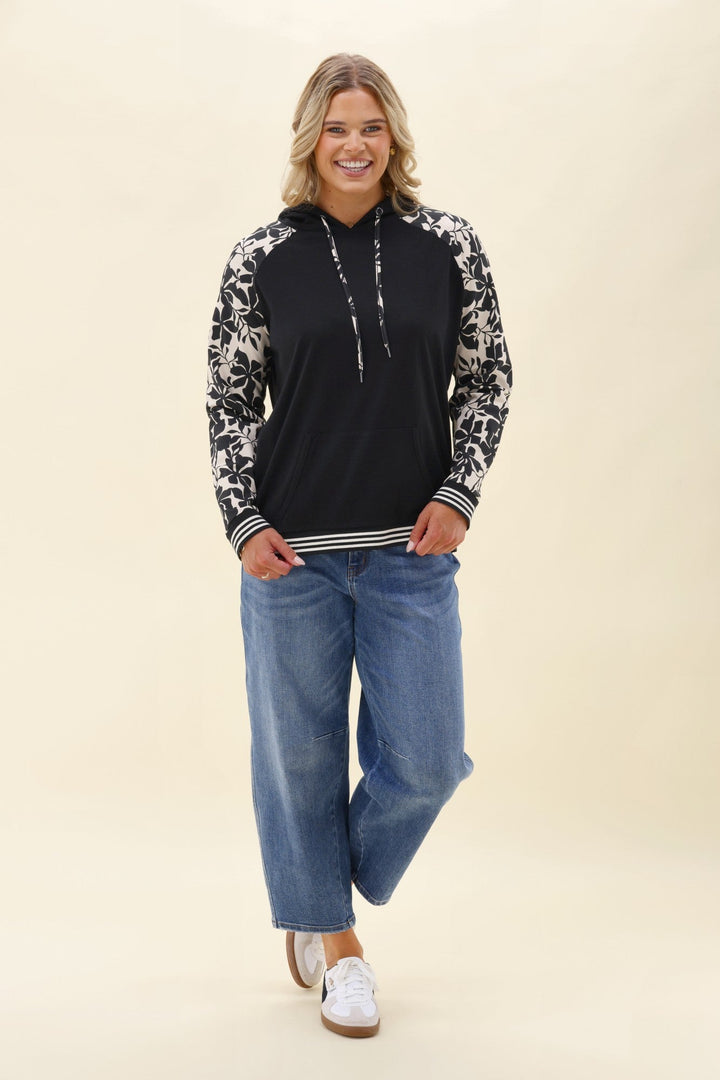 Alpine by Anglesea Hoodie Black White