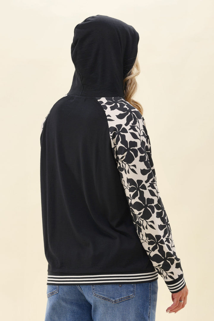 Alpine by Anglesea Hoodie Black White