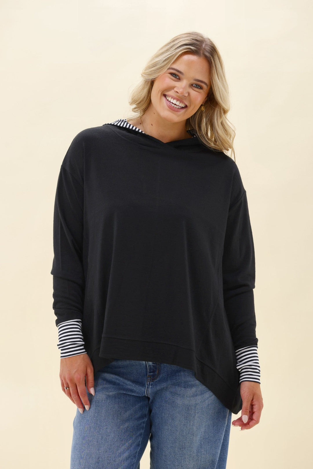 Alpine by Bristol Hoodie Black White
