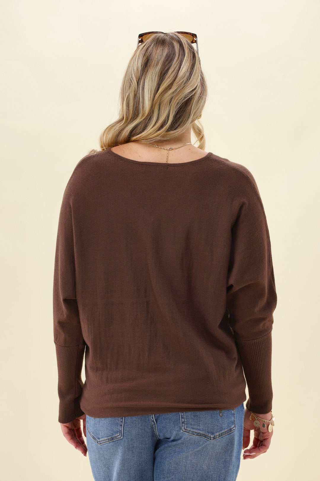 Alpine by Gigi Merino Batwing Top Chocolate