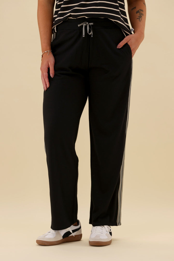 Alpine by Vancouver Stripe Detail Merino Pant Black
