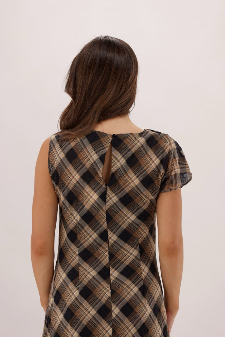 Ayva Amarantha Dress Natural Check