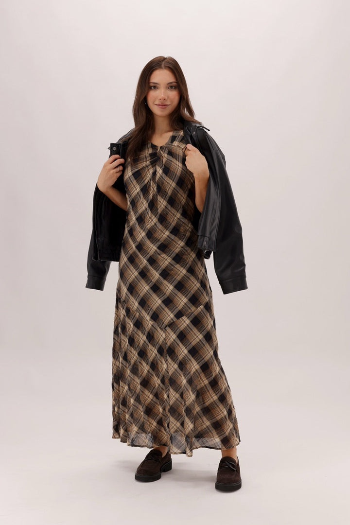 Ayva Amarantha Dress Natural Check
