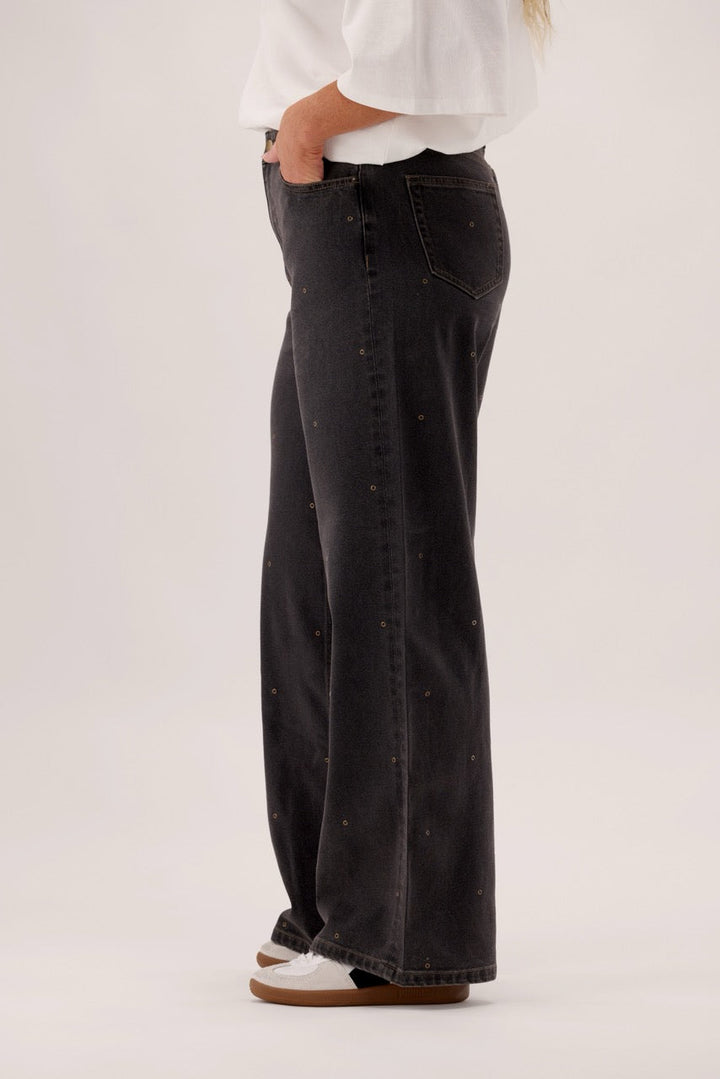 Ayva Amelia Slouchy Jean Washed Black Pre Order Due Early June