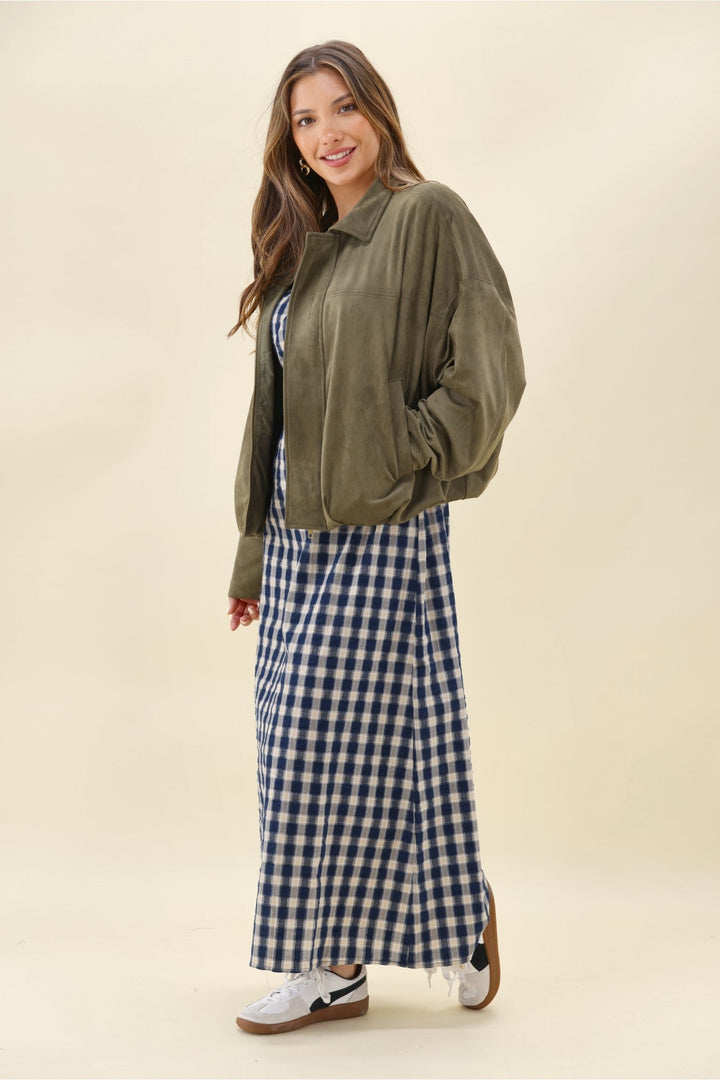 Ayva Eden Dress Blue Check