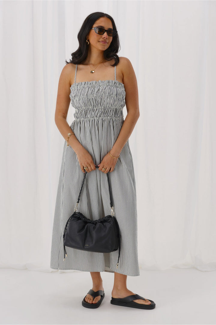 Ayva Evie Striped Dress Navy