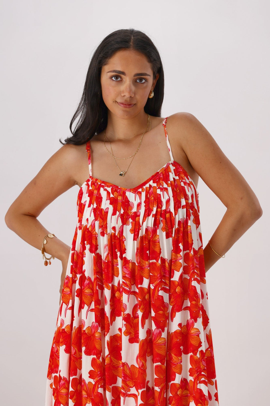 Ayva Imogen Maxi Dress Red Print