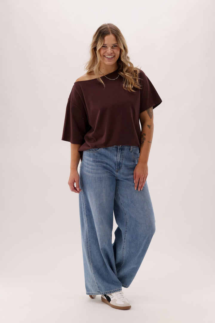 Ayva Kovarn Wide Leg Palazzo Jean Blue