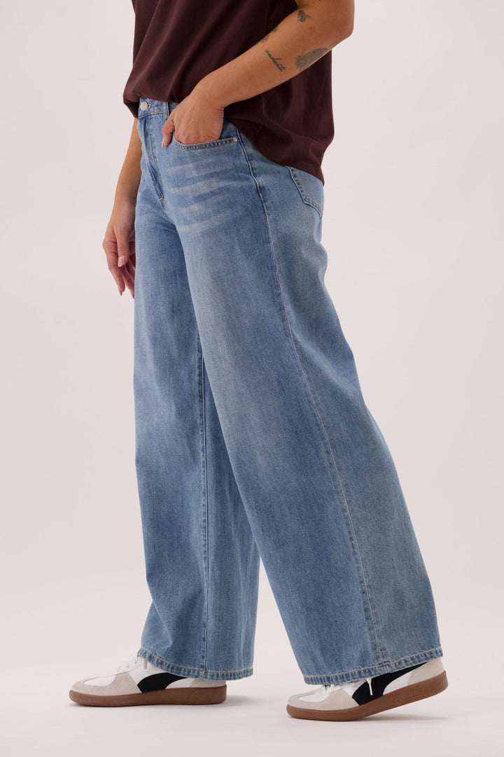 Ayva Kovarn Wide Leg Palazzo Jean Blue