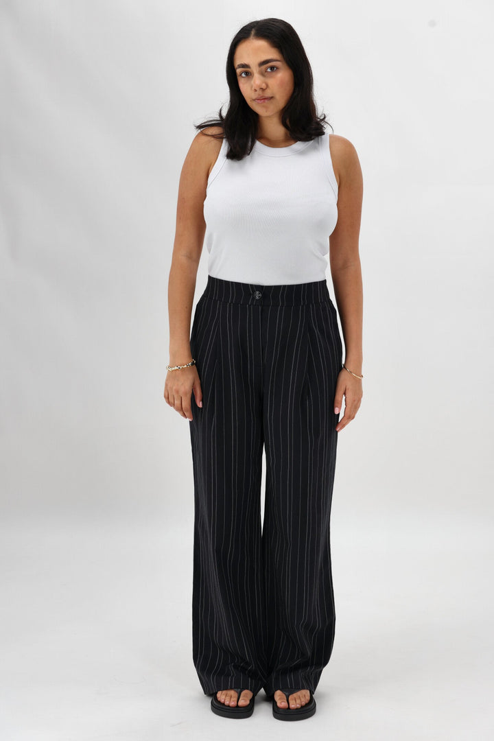 Ayva Noah Pant Black Natural Stripe