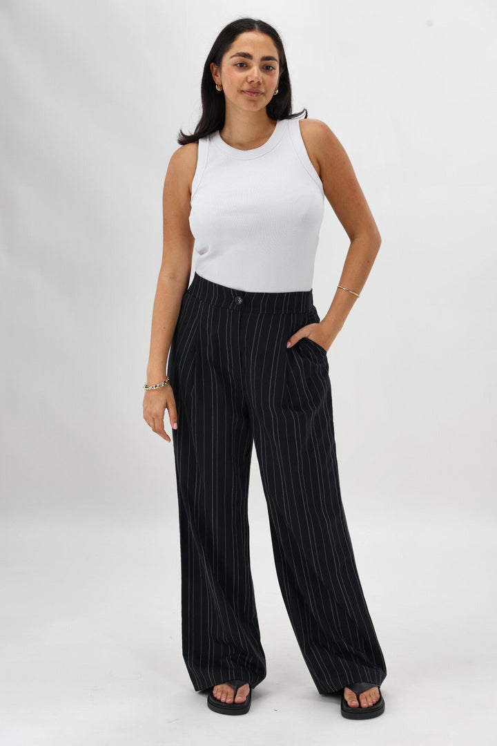 Ayva Noah Pant Black Natural Stripe