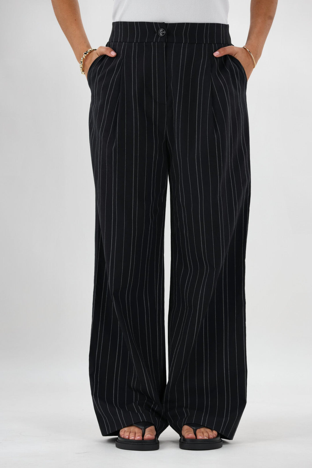 Ayva Noah Pant Black Natural Stripe