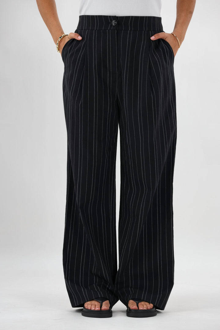 Ayva Noah Pant Black Natural Stripe