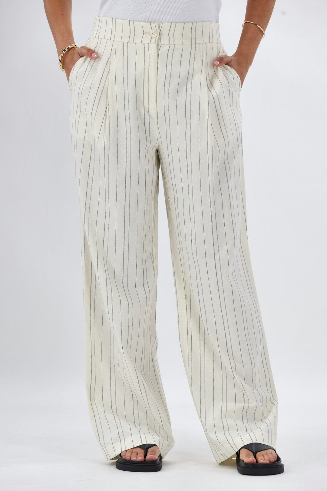 Ayva Noah Pant Natural Black Stripe