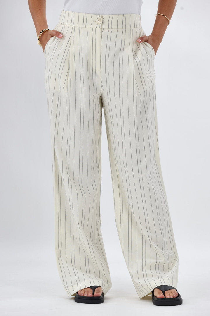 Ayva Noah Pant Natural Black Stripe