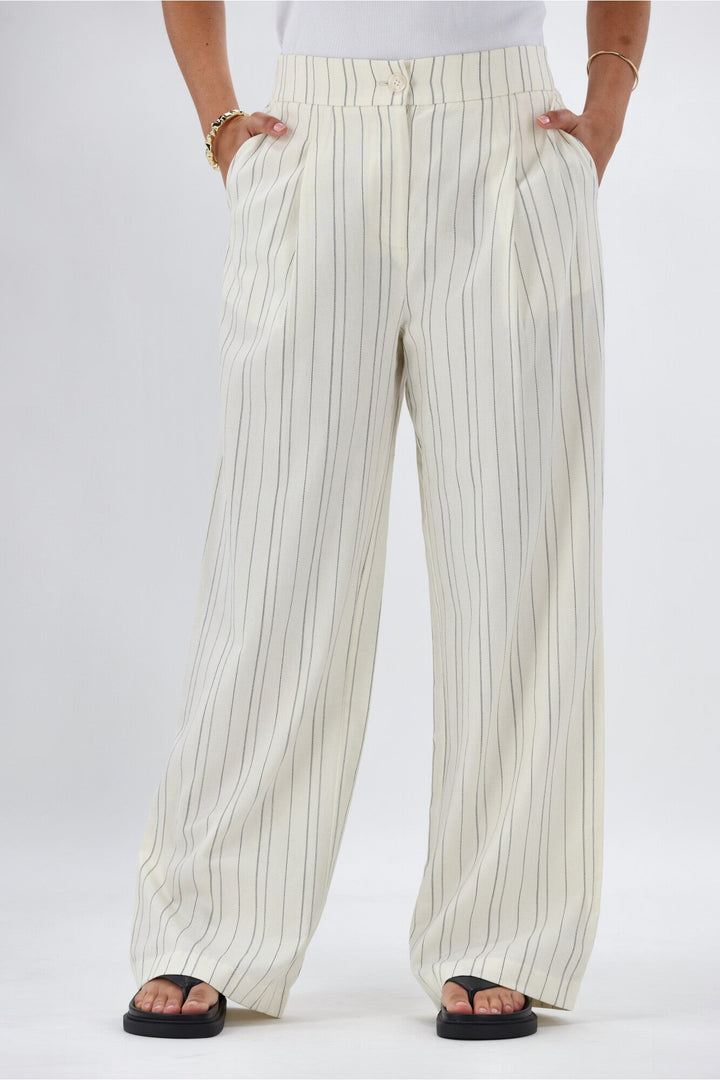 Ayva Noah Pant Natural Black Stripe