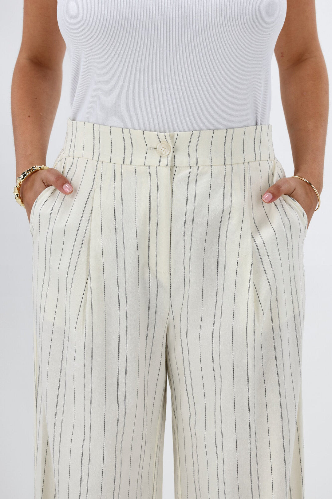 Ayva Noah Pant Natural Black Stripe