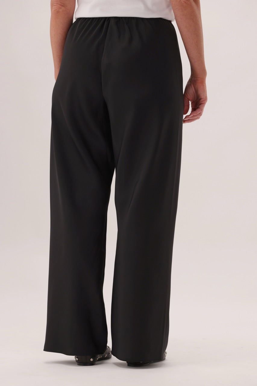 Ayva Satin Bias Pant Black