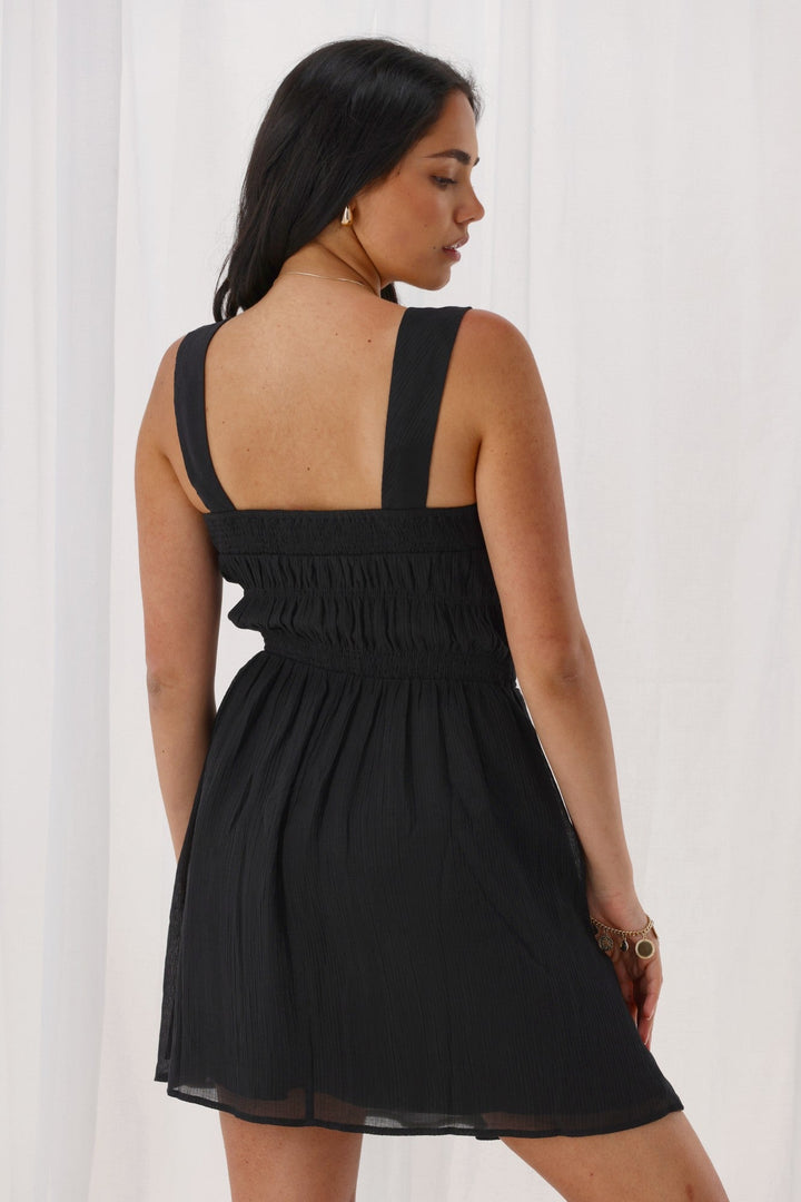 Ayva Violet Dress Black