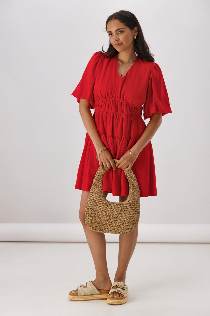 Ayva Willow Dress Red