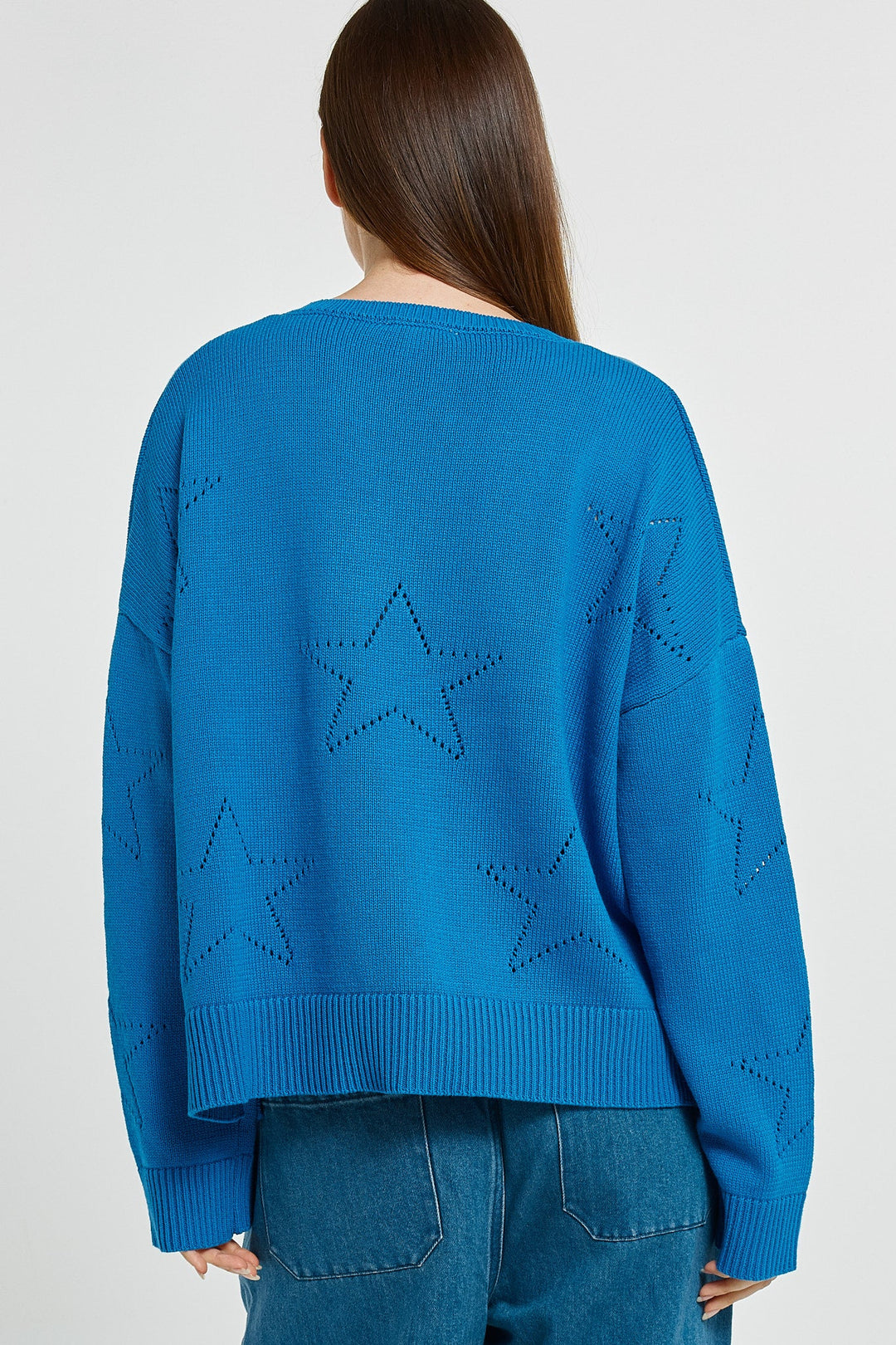 Betty Basics Selene Star Sweater Blue