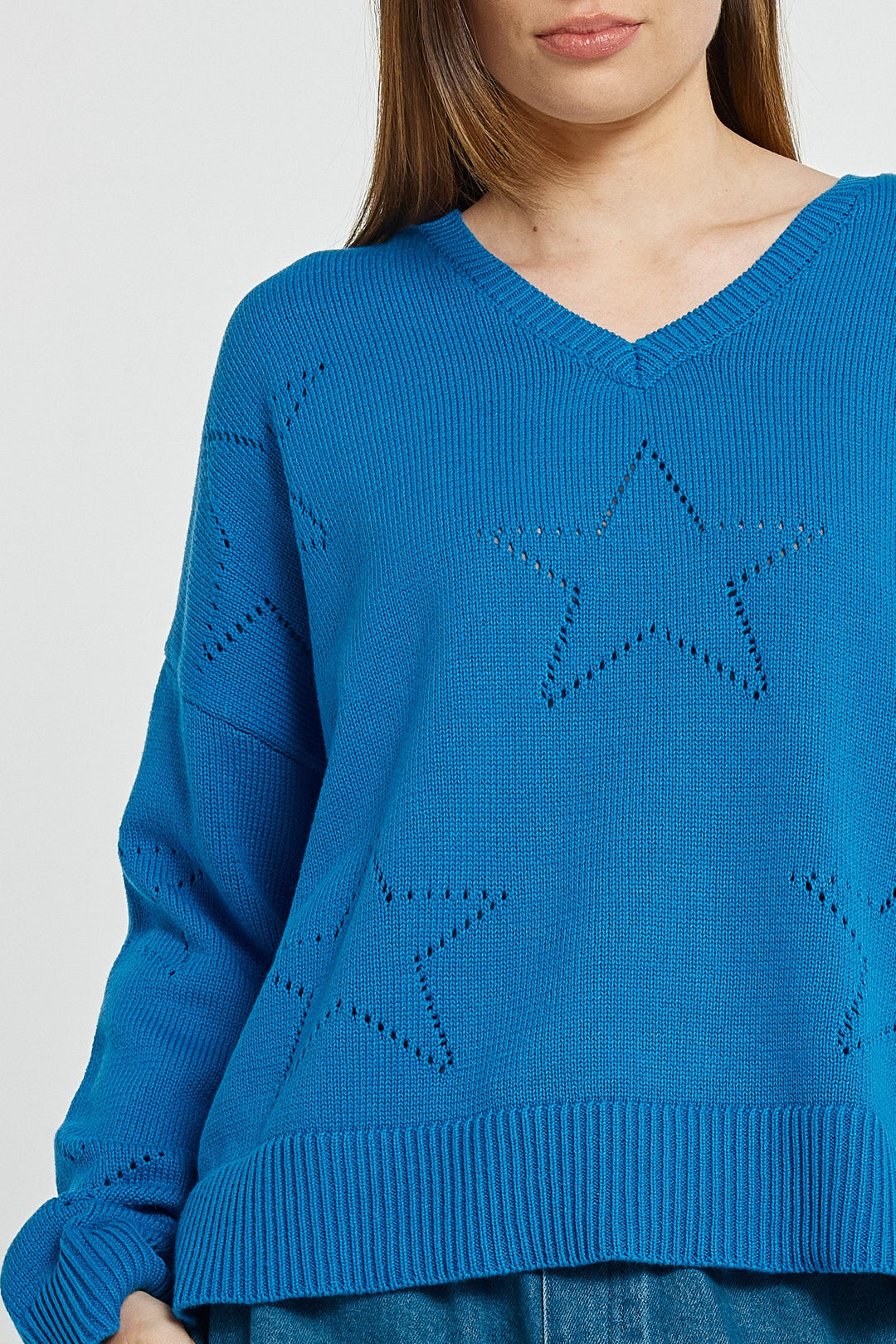 Betty Basics Selene Star Sweater Blue