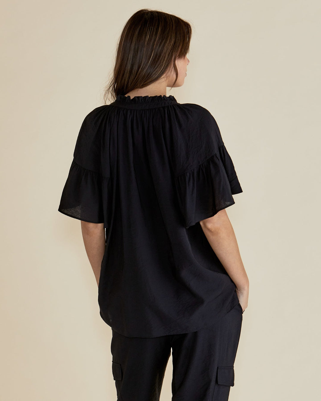 Betty Basics Vivienne Blouse Black