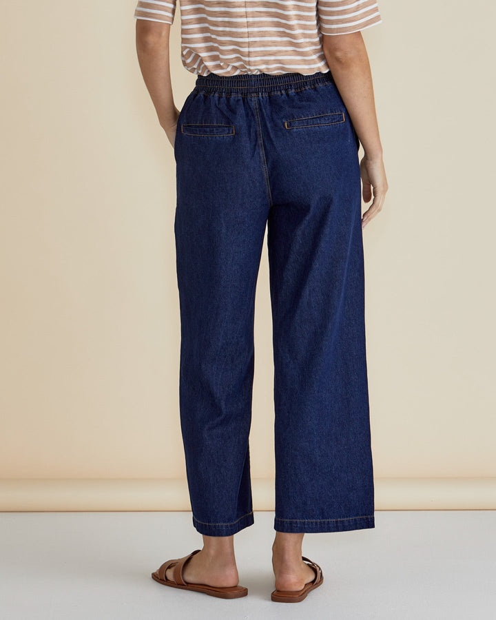 Betty Basics Drapey Denim Jogger Sapphire