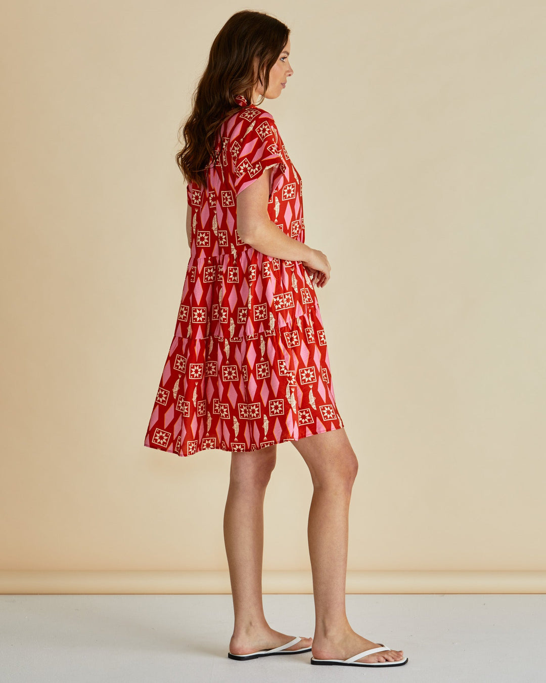 Betty Basics Copacabana Shirt Dress Sardinia Geo Print