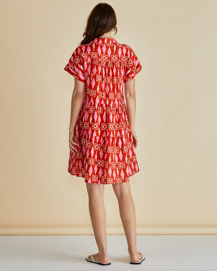 Betty Basics Copacabana Shirt Dress Sardinia Geo Print