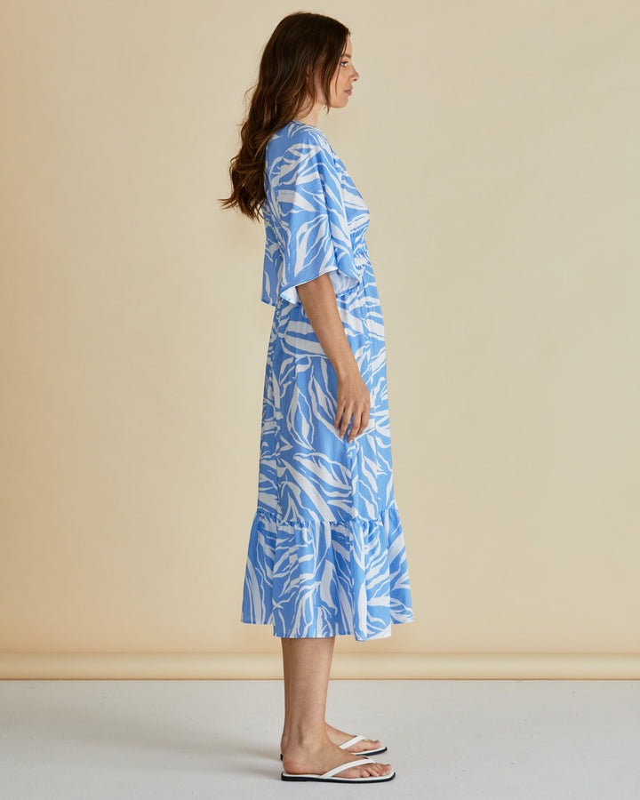Betty Basics Moxie Dress Blue Abstract Print