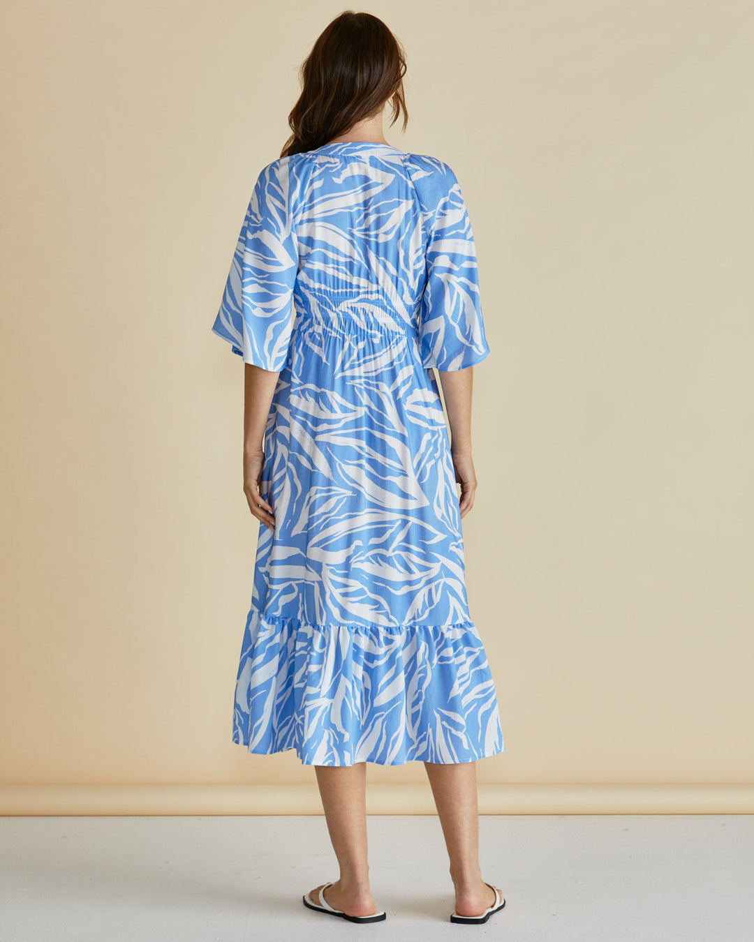 Betty Basics Moxie Dress Blue Abstract Print