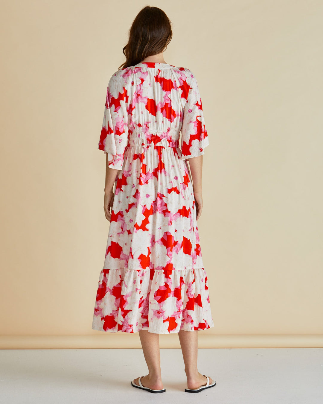 Betty Basics Moxie Dress Red Floral Print
