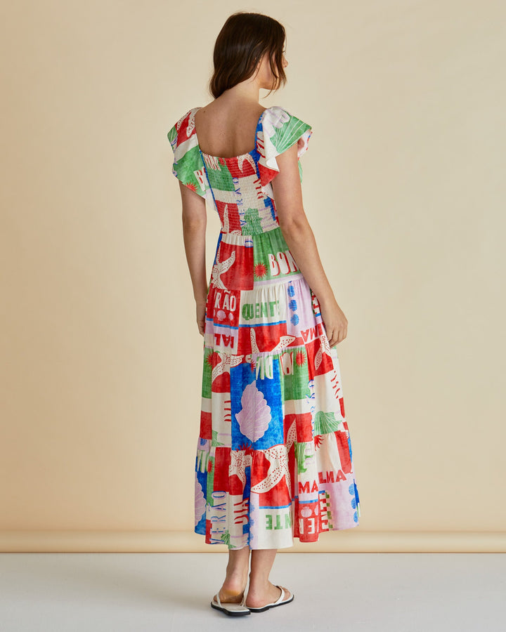 Betty Basics Sadie Dress  Seashell Print
