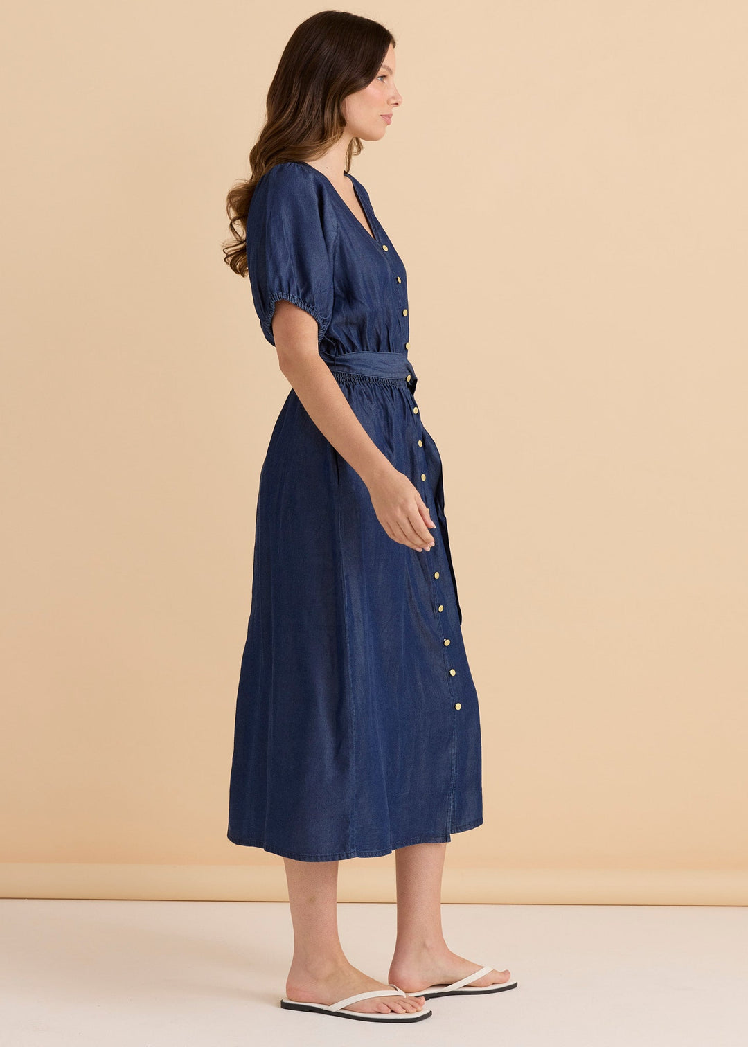 Betty Basics Lee Lyocell Dress Dark Blue Wash