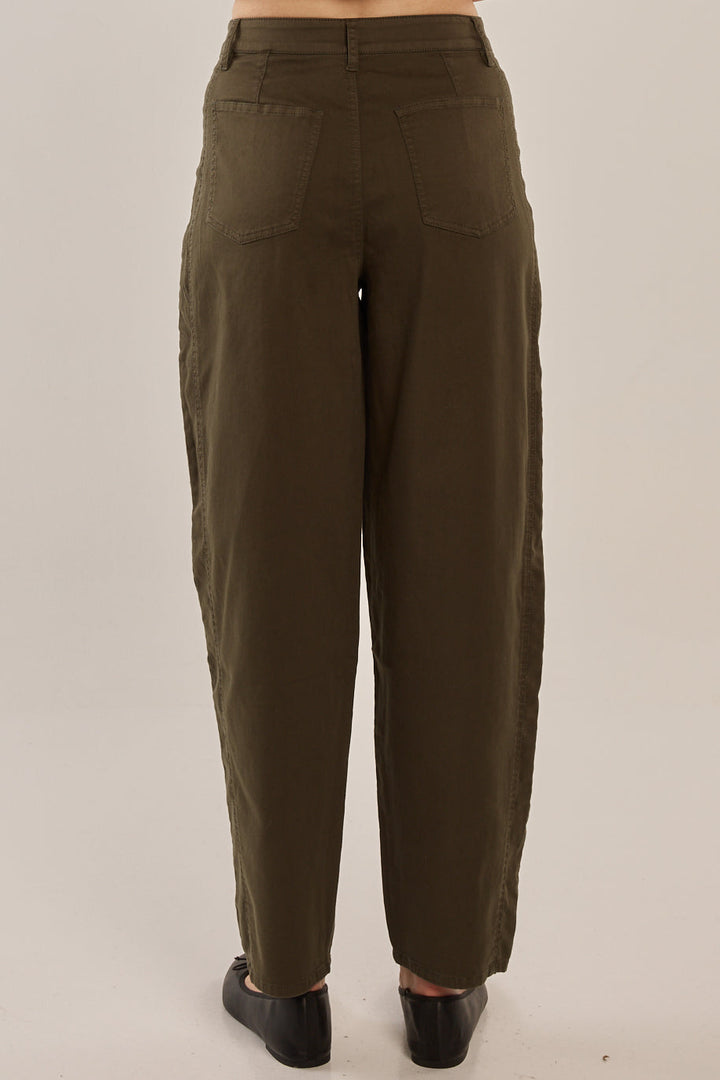 Betty Basics Barrel Leg Chino Khaki