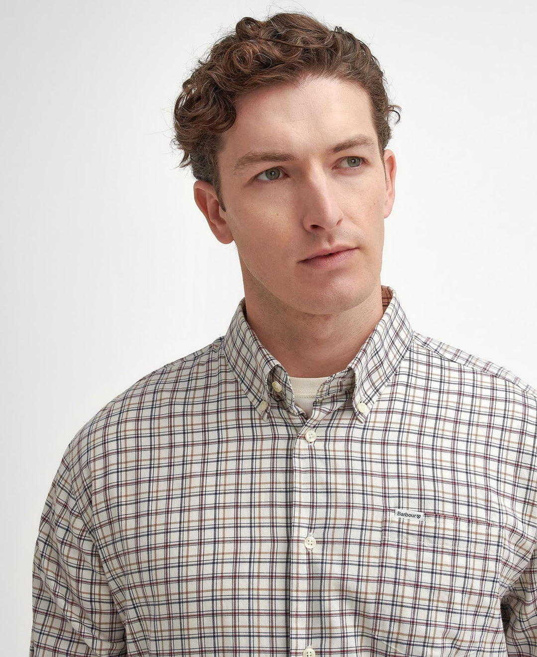 Barbour Ashton Regular Tattersall Shirt Ecru