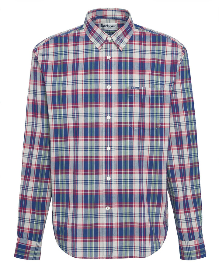 Barbour Clifton Madras Relaxed Fit Shirt Red