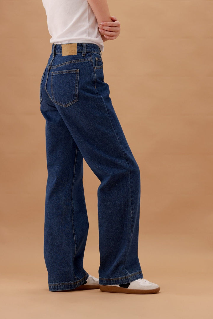 Silent Theory Hunter Wide Leg Jean Dark Blue