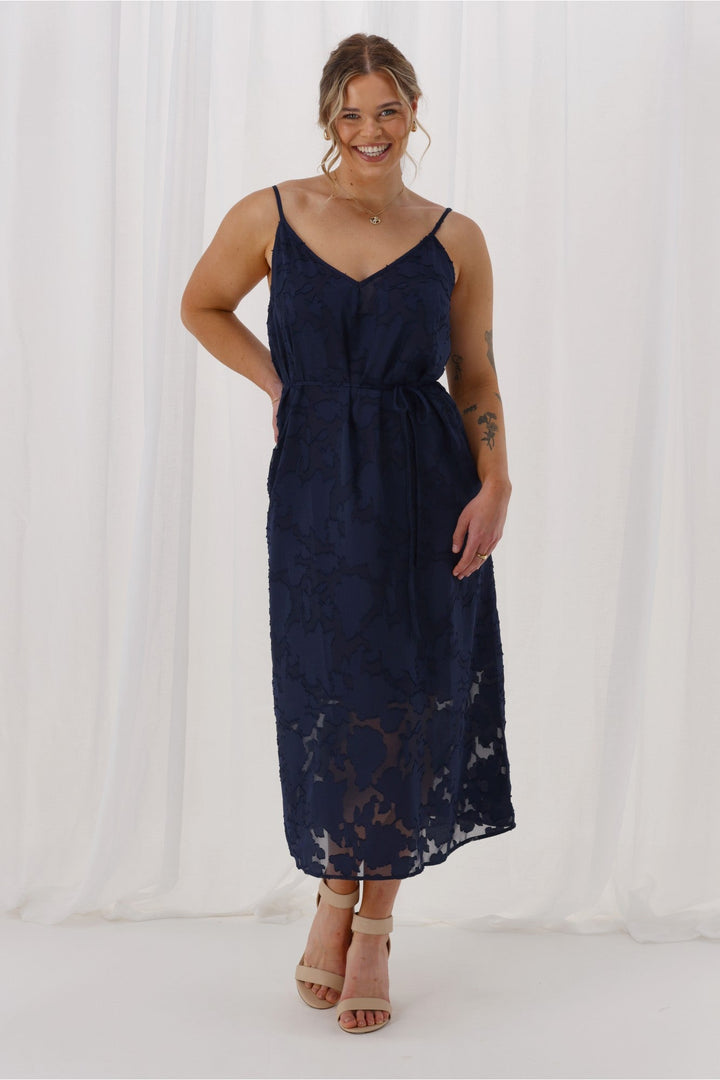 Celebration Amaia Slip Dress Navy Print