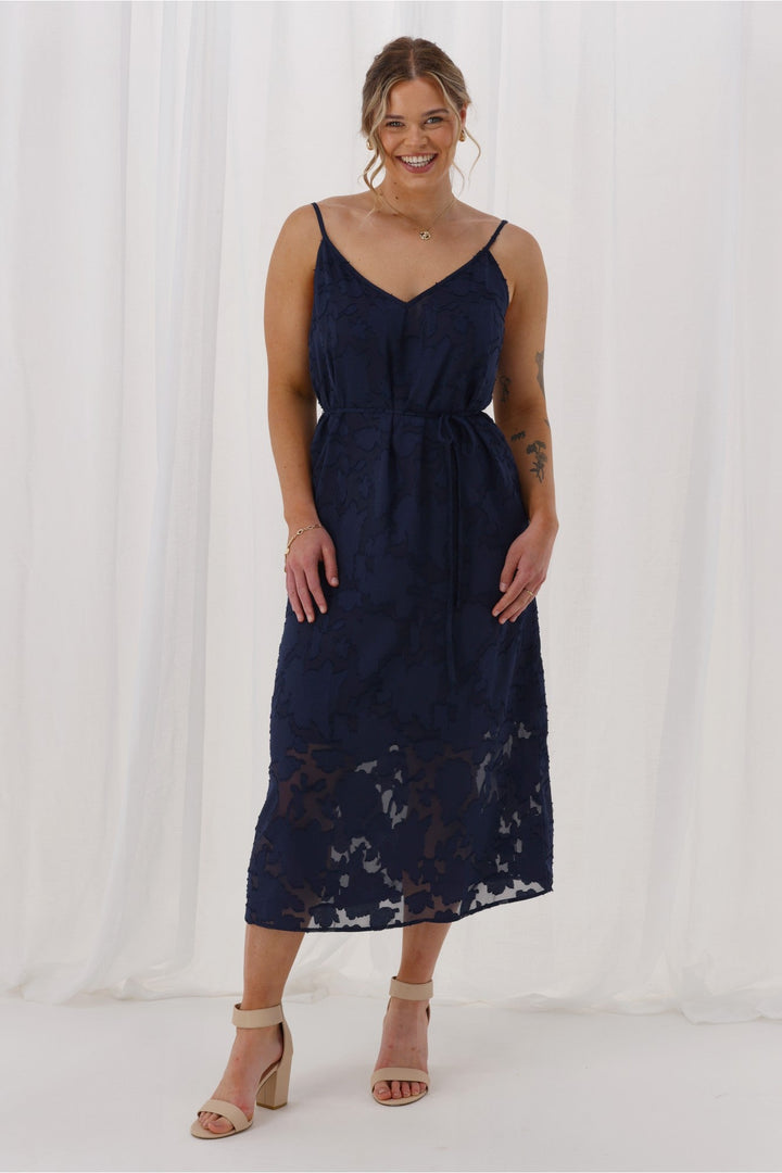 Celebration Amaia Slip Dress Navy Print