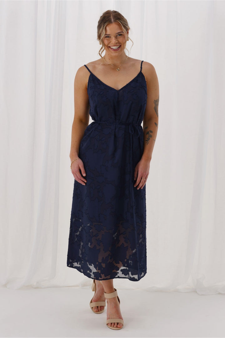 Celebration Amaia Slip Dress Navy Print