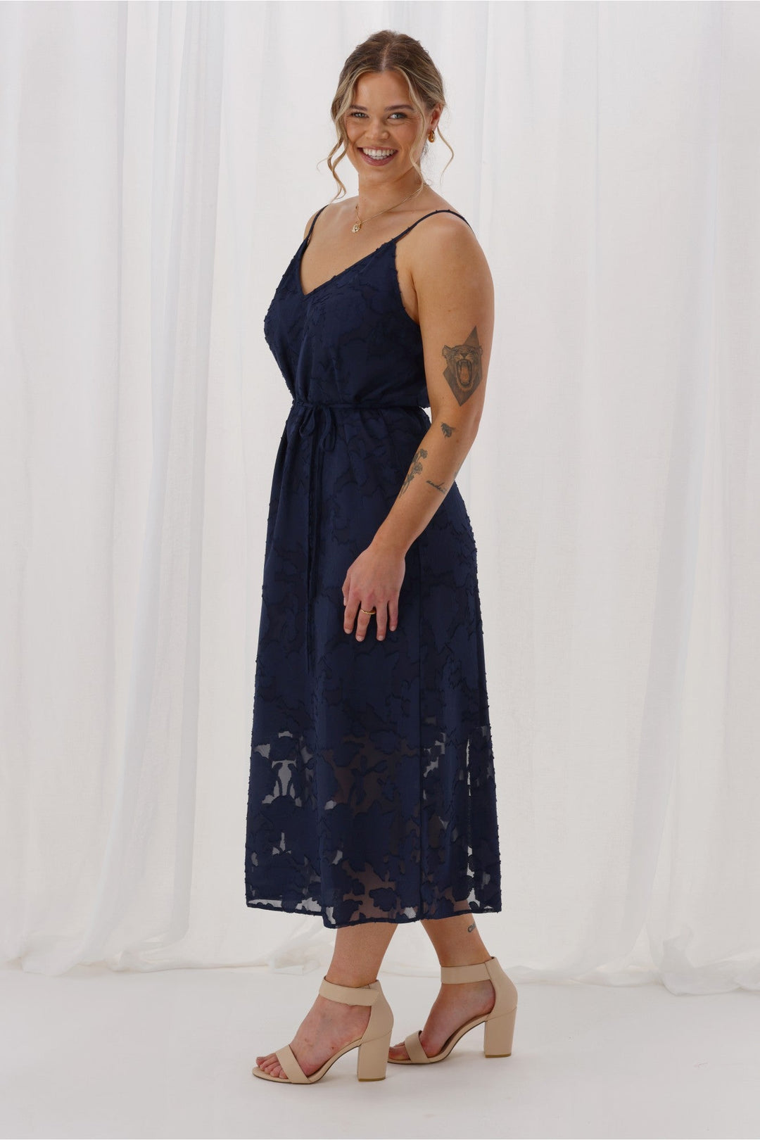 Celebration Amaia Slip Dress Navy Print