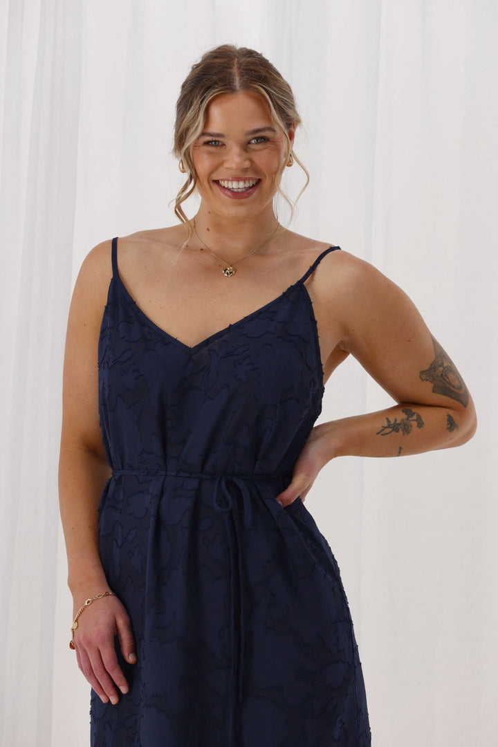 Celebration Amaia Slip Dress Navy Print